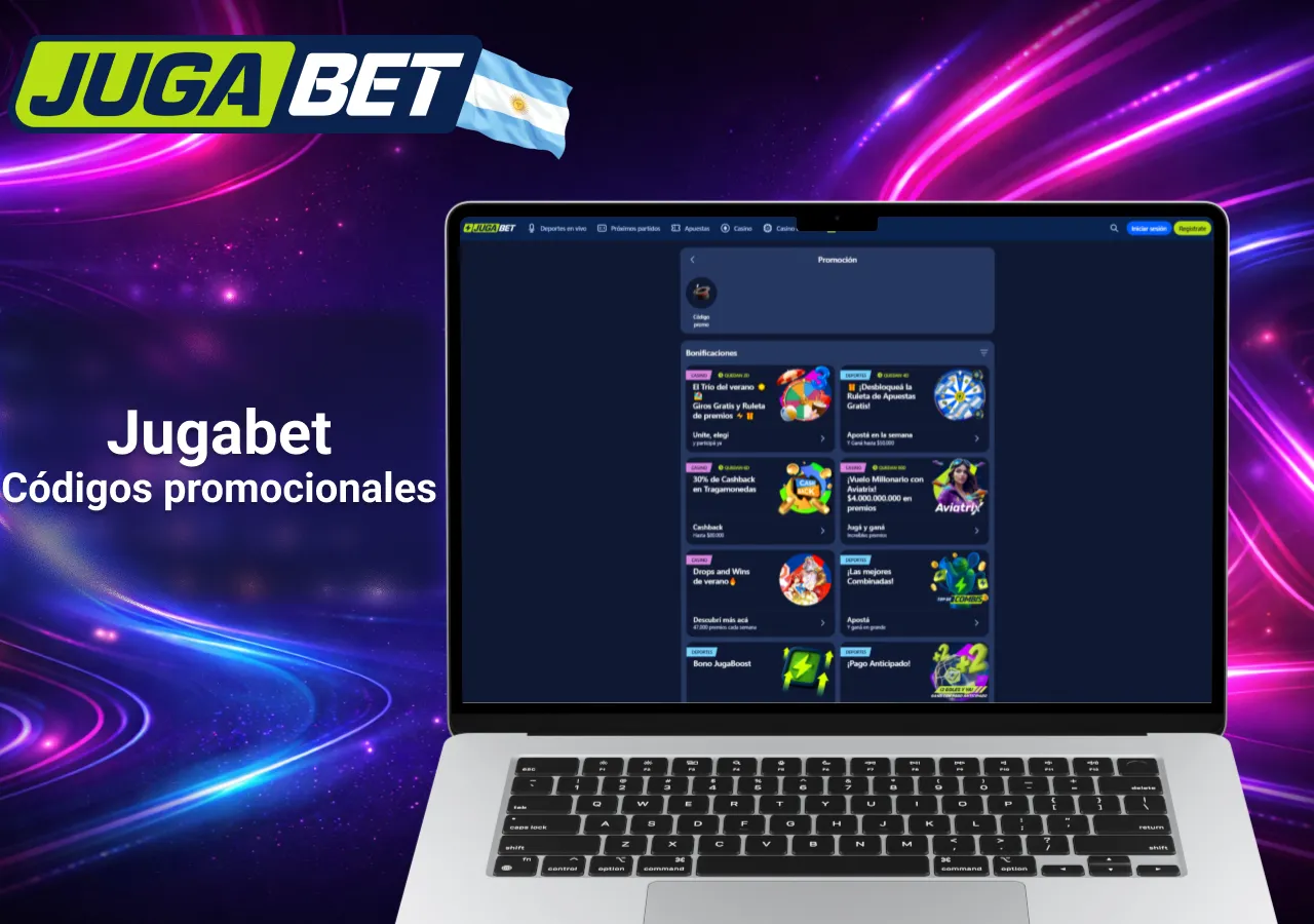 Jugabet Argentina códigos promocionales activos con bonos exclusivos y promociones del casino online